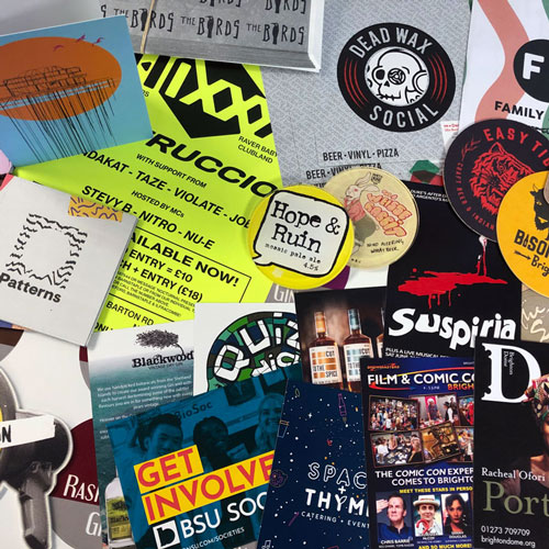 A selection of printed items from Ganda Media
